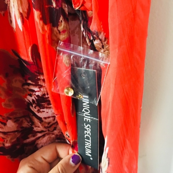 Red Flower Blouse - Picture 5 of 6